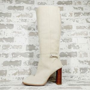 NEW SARTO By Franco Sarto Cassie Black Leather High Shaft Heeled Boots M343